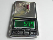 Load image into Gallery viewer, Vintage USSR 875 Silver Rectangular Tourmaline Ring Ready to Wear

