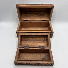 Load image into Gallery viewer, Side View of Vintage Wooden Jewelry Box

