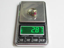 Load image into Gallery viewer, Vintage USSR Soviet 875 Silver Amethyst Solitaire Ring – Size 7.75 | 18K Gilt Geometric Bezel
