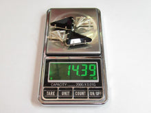 Load image into Gallery viewer, Vintage 925 Sterling Silver Black Alpanite Ring and Earrings Set Ready to Wear
