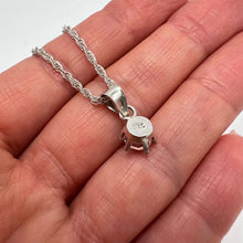 Load image into Gallery viewer, 925 Sterling Silver Solitaire Cubic Zirconia Pendant Necklace Ready to Wear
