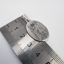 Load image into Gallery viewer, Vintage 925 sterling silver Love Story pendant with engraved Italian design, featuring intricate family-inspired jewelry craftsmanship.
