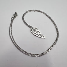 Load image into Gallery viewer, Vintage 925 Sterling Silver Angel Wing Pendant Necklace Ready to Wear
