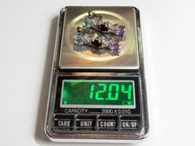 Load image into Gallery viewer, Sterling silver Russian earrings with amethyst stones, women's jewelry featuring unique design from Fezba Market.
