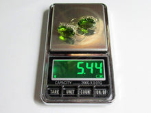 Load image into Gallery viewer, Vintage Russian Soviet earrings in sterling silver 875 with Alpanite, featuring intricate women's jewelry design.

