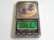 Load image into Gallery viewer, Vintage Russian Soviet sterling silver earrings with intricate Alpanite details, women's jewelry featuring traditional design.
