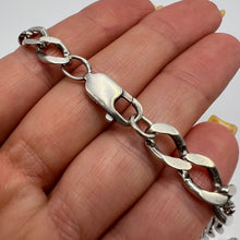 Load image into Gallery viewer, Vintage 925 sterling silver chain necklace with signed statement jewelry design by Fezba Market.

