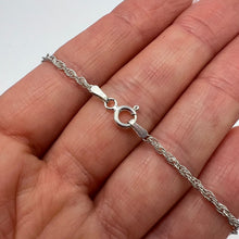 Load image into Gallery viewer, Sterling silver solitaire cubic zirconia pendant necklace for women, featuring a delicate chain and elegant design.
