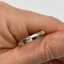 Load image into Gallery viewer, Vintage 925 Sterling Silver square cut cubic zirconia statement ring in size 8 displaying a bold, elegant design.
