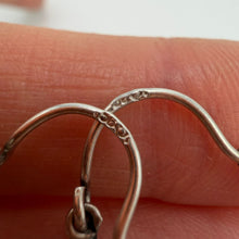 Load image into Gallery viewer, Vintage 925 sterling silver Bali hoop earrings with textured boho tribal design, featuring intricate detailing and craftsmanship.
