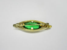 Load image into Gallery viewer, Vintage Soviet Russian 875 Silver Green Alpanite Brooch – 16.72g | Art Deco Retro
