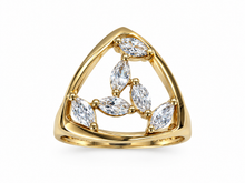 Load image into Gallery viewer, Vintage Russian Sterling Silver 925 Ring Cubic Zirconia , Women's Jewelry Size 7.75 us
