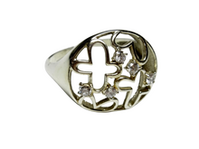 Load image into Gallery viewer, Vintage Russian 925 Sterling Silver Cubic Zirconia Ring – Size 9
