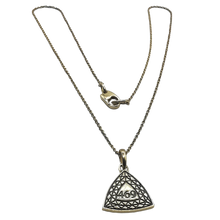 Load image into Gallery viewer, Vintage 14K Gold Triangle Pendant Necklace, 585 Hallmarked Geometric Jewelry
