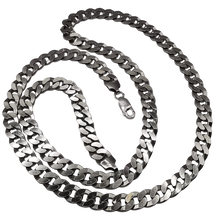Load image into Gallery viewer, Vintage 925 Sterling Silver Heavy Cuban Link Chain Necklace, Solid Unisex Statement Jewelry
