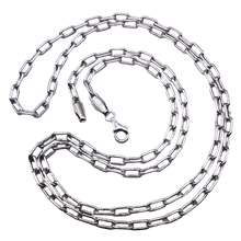 Load image into Gallery viewer, Vintage 925 Sterling Silver Heavy Paperclip Link Chain Necklace with Polished Finish, Unisex Statement Jewelry

