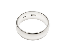 Load image into Gallery viewer, Vintage Soviet USSR 916 Silver Band Ring Plain Domed Design Size 7.75
