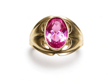 Load image into Gallery viewer, Vintage Soviet 875 Silver Amethyst Solitaire Ring – Size 11.5 | Retro Swirl Design

