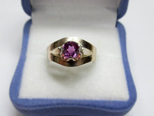 Load image into Gallery viewer, Vintage Russian Soviet Sterling Silver 875 Ring Sapphire ,Women's Jewelry Size 9.5 us - Fezba Market
