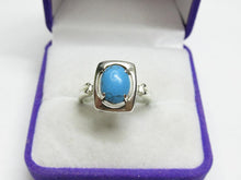 Load image into Gallery viewer, Vintage Russian Sterling Silver 925 Ring Turquoise , Women's Jewelry Size 6.5 us - Fezba Market
