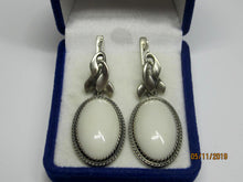 Load image into Gallery viewer, Vintage Russian Soviet sterling silver earrings with intricate Kohalong design, women's jewelry, 14.78 grams.
