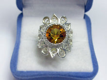 Load image into Gallery viewer, Vintage Russian Sterling Silver 925 Ring Cubic Zirconia , Women's Jewelry Size 7.75 us - Fezba Market
