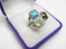 Load image into Gallery viewer, Vintage Russian Sterling Silver 925 Ring Cubic Zirconia , Women's Jewelry Size 7.25 us - Fezba Market
