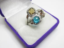 Load image into Gallery viewer, Vintage Russian Sterling Silver 925 Ring Cubic Zirconia , Women's Jewelry Size 6.5 us - Fezba Market
