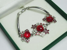 Load image into Gallery viewer, Close-up of Vintage Russian 925 Sterling Silver Bracelet
