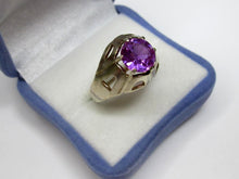Load image into Gallery viewer, Vintage Soviet Russian Sterling Silver 875 Ring Sapphire, Women's Jewelry Size 12 us - Fezba Market
