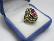 Load image into Gallery viewer, Vintage Russian Soviet Sterling Silver 875 Ring Amethyst ,Women's Jewelry Size 6.5 us - Fezba Market
