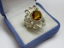 Load image into Gallery viewer, Vintage Russian Sterling Silver 925 Ring Cubic Zirconia , Women's Jewelry Size 7.75 us - Fezba Market

