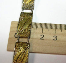 Load image into Gallery viewer, Detailed Link Pattern on Vintage 925 Sterling Silver Bracelet
