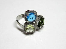 Load image into Gallery viewer, Vintage Russian Sterling Silver 925 Ring Cubic Zirconia , Women's Jewelry Size 7.25 us - Fezba Market
