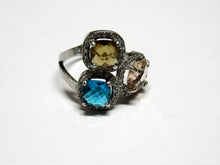 Load image into Gallery viewer, Vintage Russian Sterling Silver 925 Ring Cubic Zirconia , Women's Jewelry Size 6.5 us - Fezba Market
