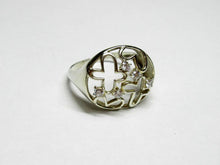 Load image into Gallery viewer, Vintage Russian Sterling Silver 925 women's ring with cubic zirconia, size 9, featuring intricate silver craftsmanship and sparkling stone detail.
