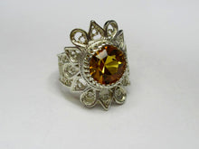 Load image into Gallery viewer, Vintage Russian Sterling Silver 925 Ring Cubic Zirconia , Women's Jewelry Size 7.75 us - Fezba Market
