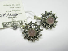 Load image into Gallery viewer, Vintage Russian Soviet sterling silver earrings with chalcedony stones, crafted for women, weighing 7.33 grams.
