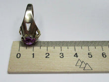 Load image into Gallery viewer, Vintage Soviet Russian Sterling Silver 875 Ring Sapphire, Women's Jewelry Size 12 us - Fezba Market
