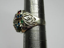 Load image into Gallery viewer, Vintage Russian Sterling Silver 925 Ring Gold 375 Cubic Zirconia, Women's Jewelry Size 10.75 us - Fezba Market
