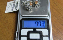 Load image into Gallery viewer, Vintage Russian Soviet sterling silver earrings with chalcedony stones, women's jewelry, 7.73 grams, Fezba Market.
